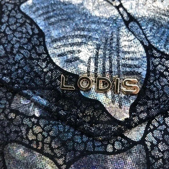 LODIS Los Angeles Leather Iridescent Butterfly Wallet Purse - Picture 2 of 7